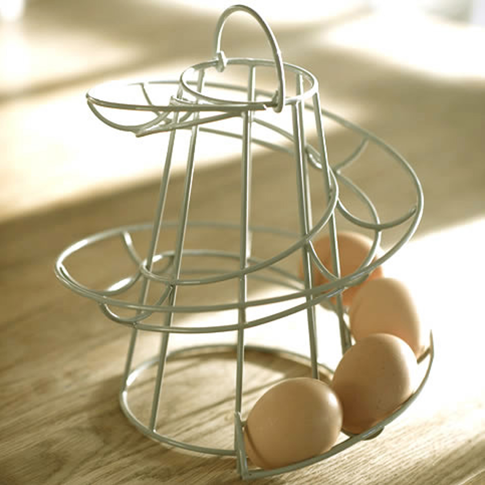 KITCHEN STORAGE SPIRAL HELTER SKELTER EGG HOLDER STAND RACK HOLDS UP TO