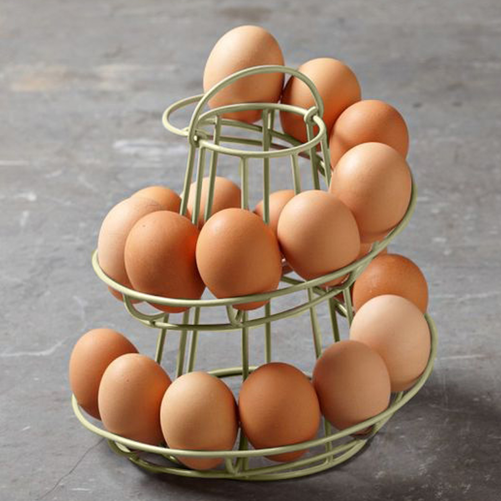 KITCHEN STORAGE SPIRAL HELTER SKELTER EGG HOLDER STAND RACK HOLDS UP TO